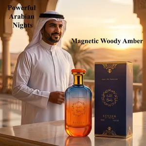 3.4 oz Amber Woody Perfume | Arabic-style cologne with musk and sandalwood, featuring a long-lasting oriental scent that lingers for 8-12 hours. Ideal for birthdays and romantic dates, infused with intensely attractive pheromones.