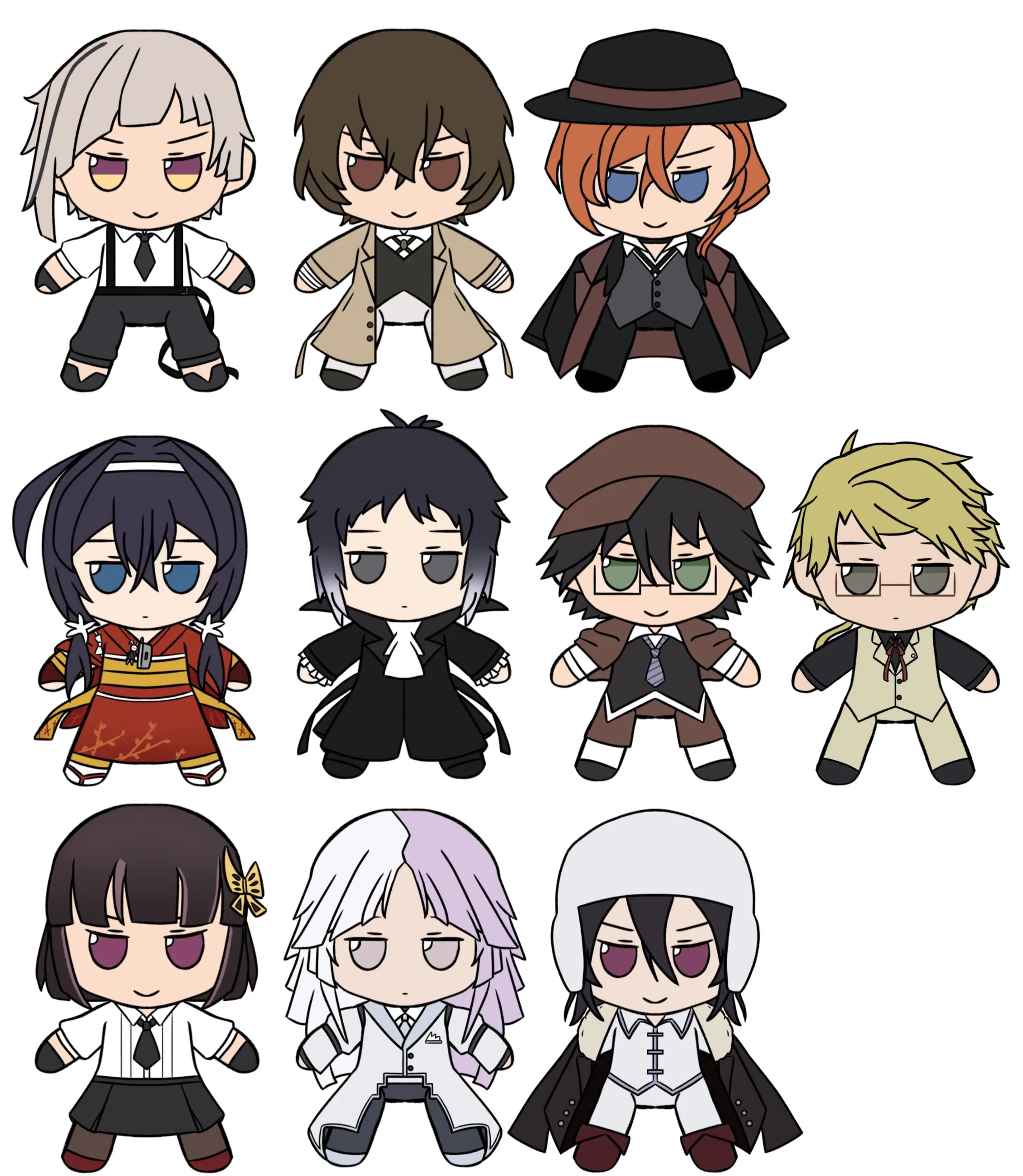 Bungo Stray Dogs BSD Keychain Acrylic Charms! Cute Keyring Accessory, Fun Charm For Backpack Or Purse | High Quality and Customer Favorite Items