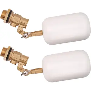 Float Valve 1/2 inch, Brass Water Float Valve with Adjustable Arm, Float Ball Valve Automatic Fill and Water Level Control for Water Trough,Fountains,Water Tank,Ponds,Pool,Aquariums