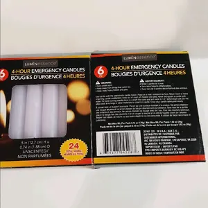 emergency candles lumin essence 4 hour unscented candles