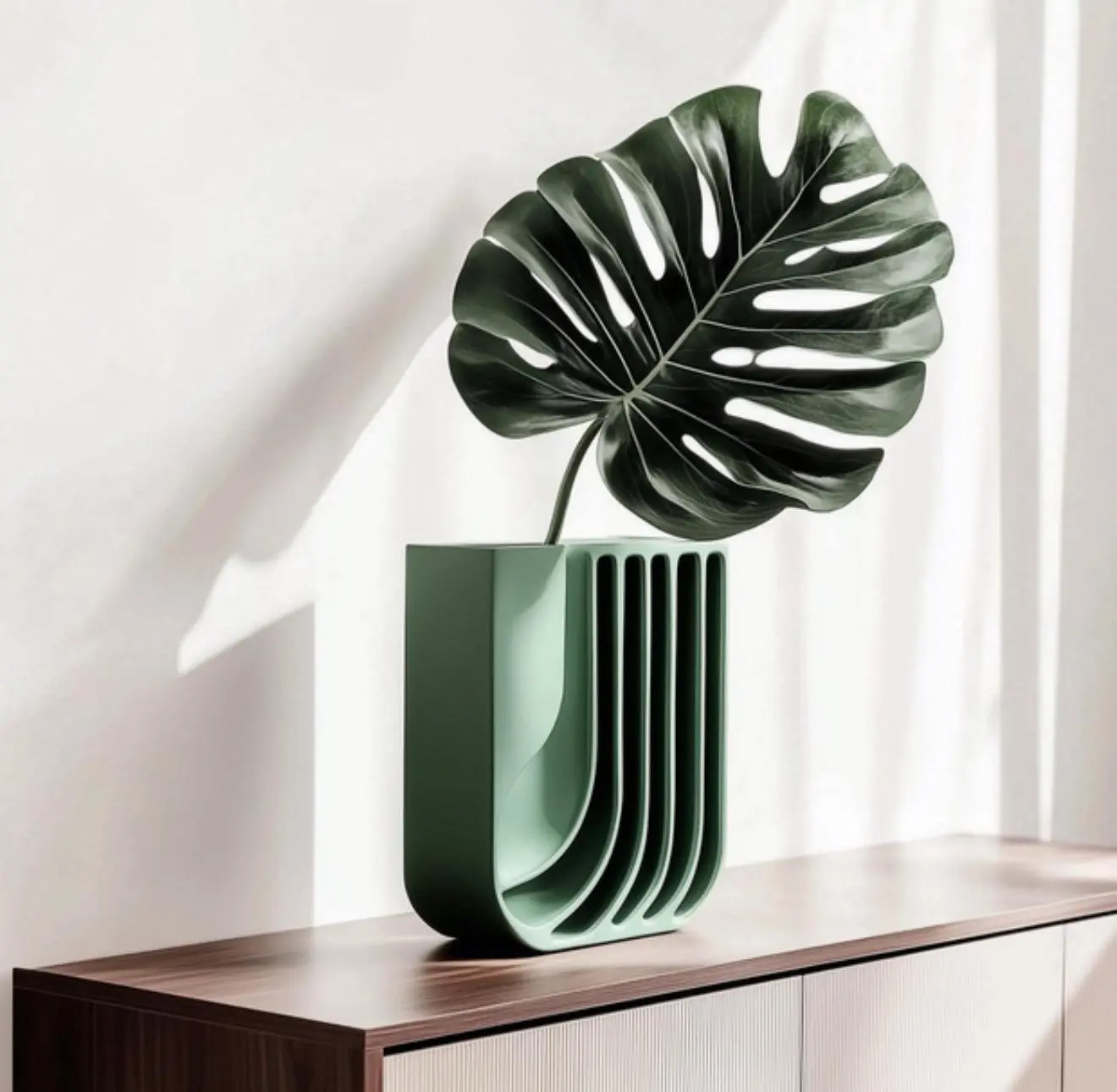 Tall & Thin Abstract Vase – Modern 3D Printed Home Decor