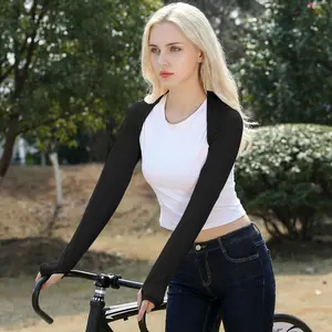 Comfortable Long Sleeve Shawl Arm Sleeves for Women and Men Breathable Sun Protection Arm Cover Shrug for Running Fishing and Driving