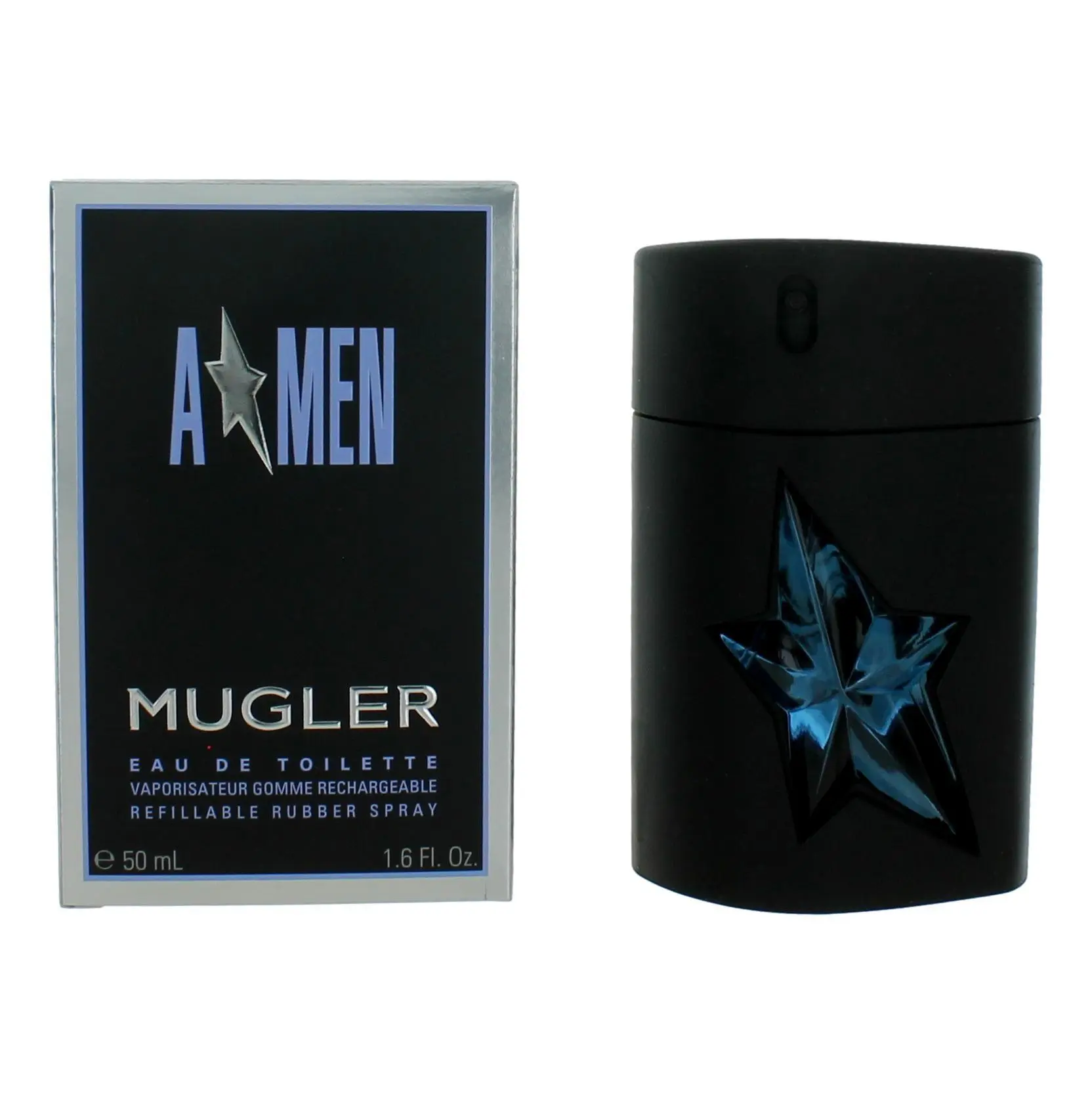 ANGEL MEN/THIERRY MUGLER EDT SPRAY REFILLABLE RUBBER FLASK 1.7 OZ (50 ML) (M)