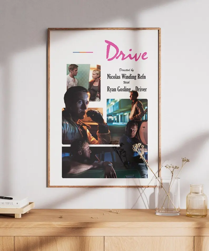 Taxi Drive Poster 2 , Movie Poster, Minimalist Print, Movie Wall Art, Movie Gift, Decor Room