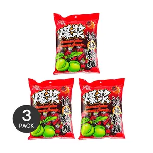 HONGYUAN 3 Pack Sour Plum Soft Candy 500g Chewy and Refreshing