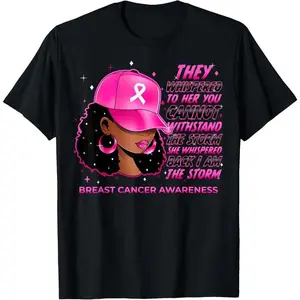 Unisex Black Women Breast Cancer In October We Wear Pink T-Shirt