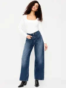 Old Navy Women's High-Waisted Baggy Wide-Leg Jeans