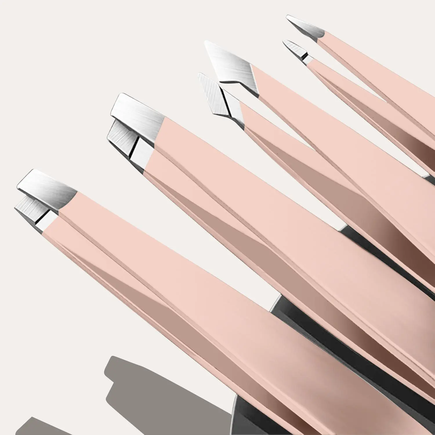 4Pcs Multifunctional Eyebrow Trimmers with Case, Stainless Steel Eyebrow Tweezers Set for Women, Eyebrow Styling Tool for Beauty Salon and Home Use, Skincare Tools