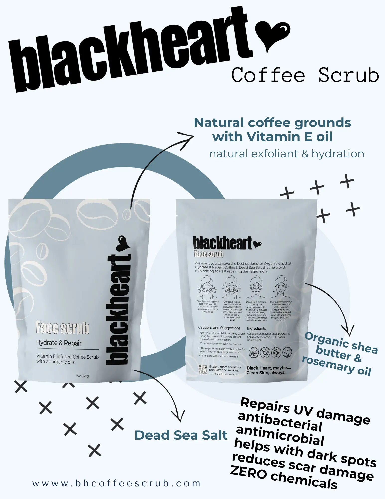 Organic Coffee Scrub for Body Care and Skincare and Facial  Care