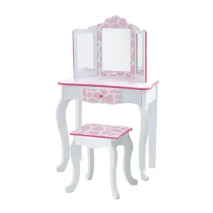 Fashion Giraffe Prints Gisele Play Vanity Set Pink / White