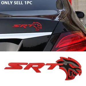 Car Hellcat Leopard Head Srt Emblem Sticker, Accessories for Dodge Cat Journey Charger RAM Caliber Nitro Dart Challenger Jcuv, Automobile Decals