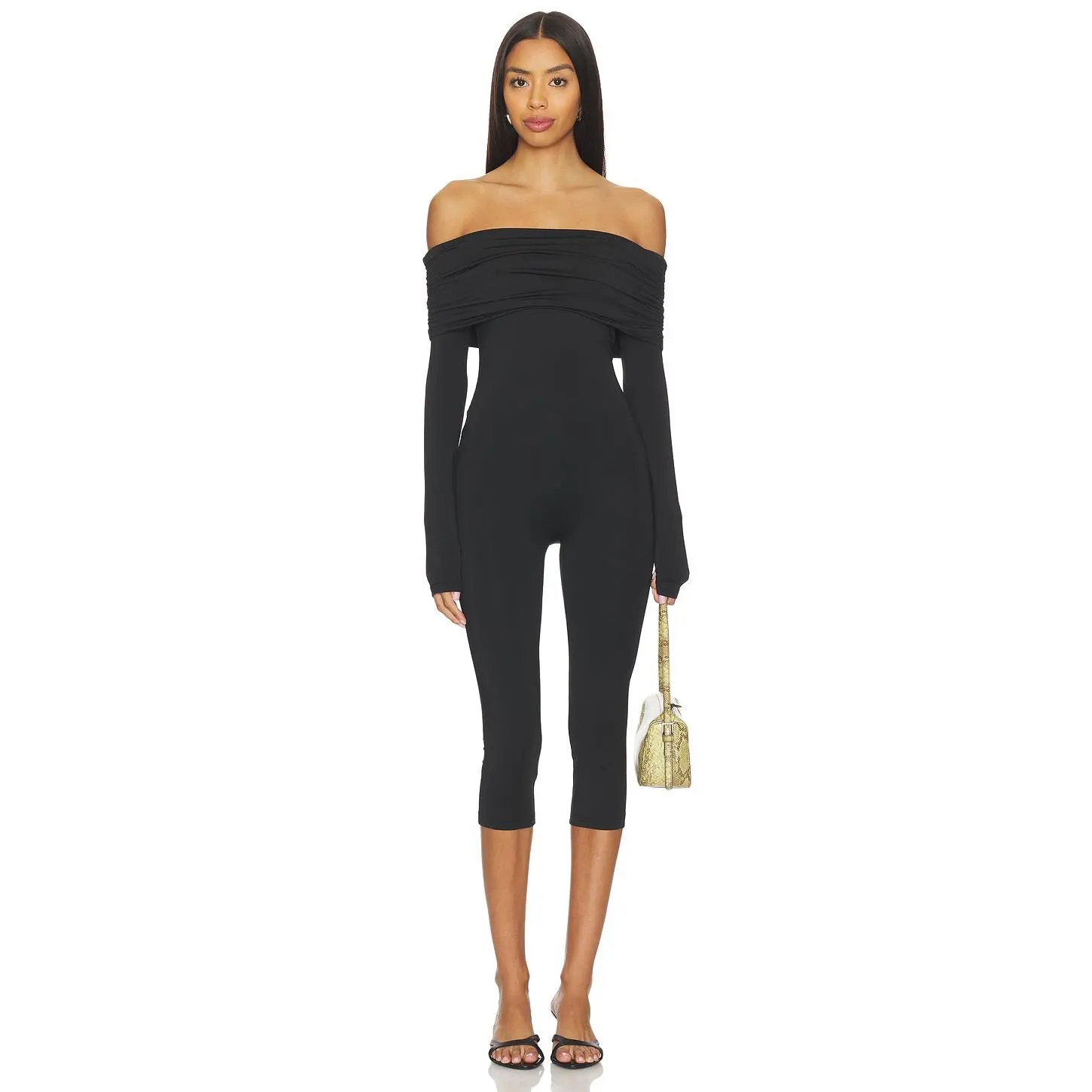 superdown Yuna Capri Jumpsuit in Black