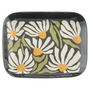 Daisies Small Rectangle Enamel Trays