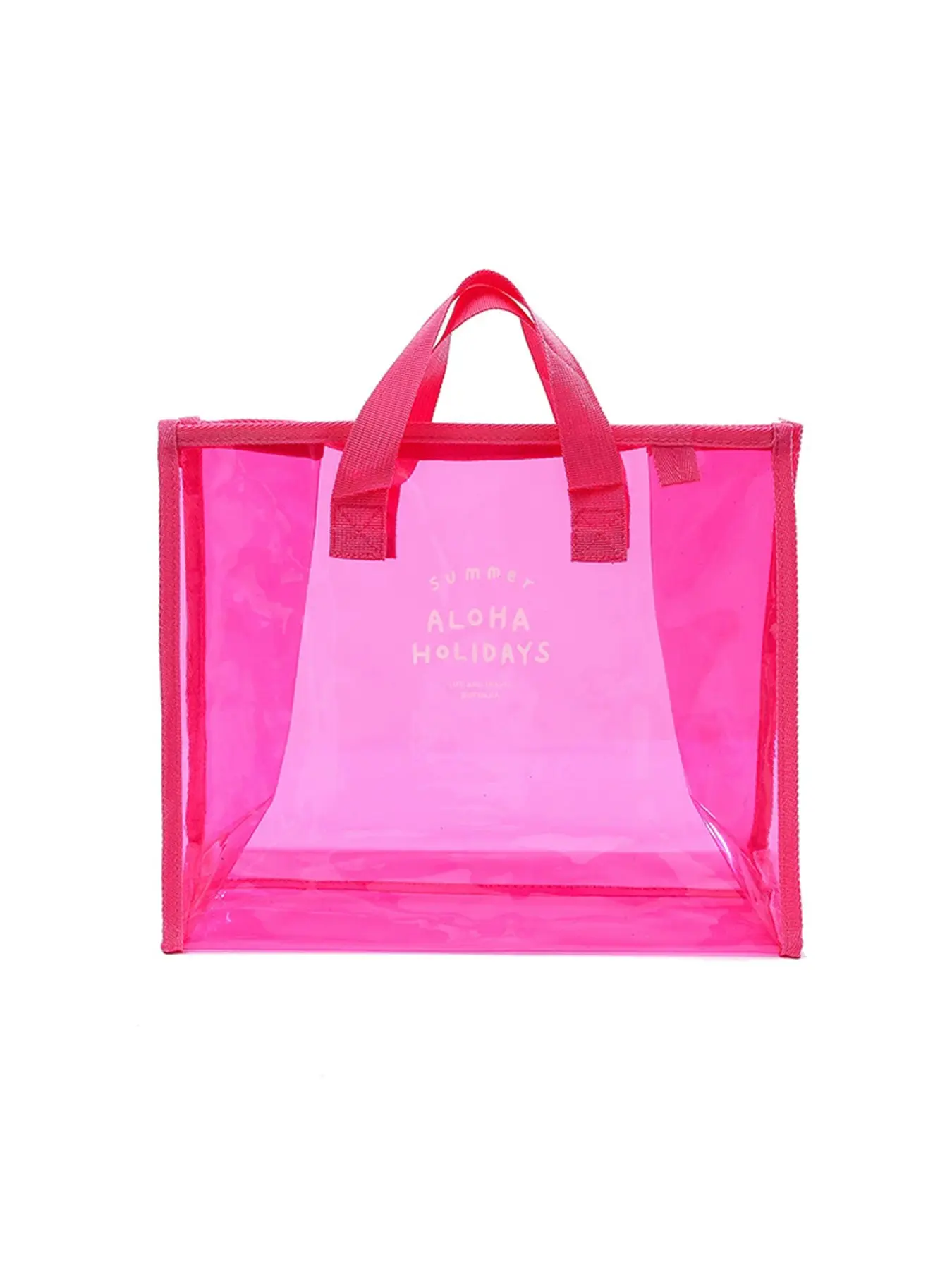 Single Pack PVC Handheld Swim Bag, Transparent Waterproof Beach Bag, Travel Toiletry Bag, Convenient Transparent Wash Bag, Multifunctional Toiletry Bag, Waterproof Cosmetic Bag, Cosmetic Travel Bags