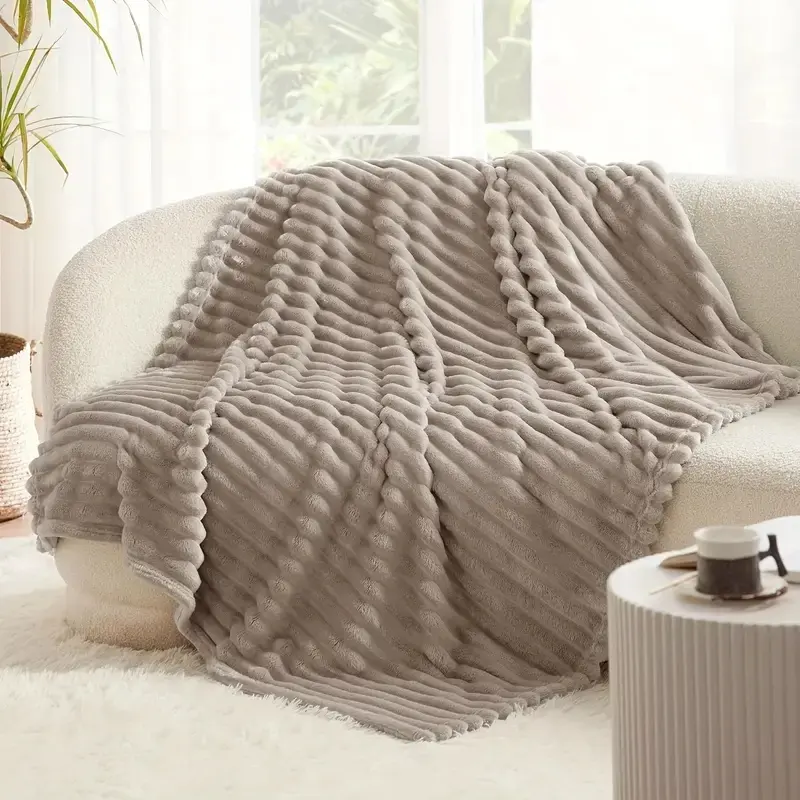 Soft Flannel Blanket Set, Two-In-One Throw for Office & Home Use, High-Quality Comfortable Resting Experience, Ideal for Naps & Travel,Christmas Gifts For GF