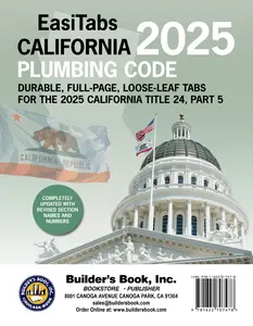 2025 California Plumbing Code, Title 24 Part 5 Loose-Leaf EasiTabs