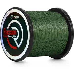 RUNCL Upgraded Braided Fishing Line, Colorfast Fishing Line Braid for Bass, Trout, Crappie, Ultra Strong Braid for Saltwater Freshwater, Abrasion Resistant, Zero Stretch, 6-80lb, 150/300/500/1000Yds