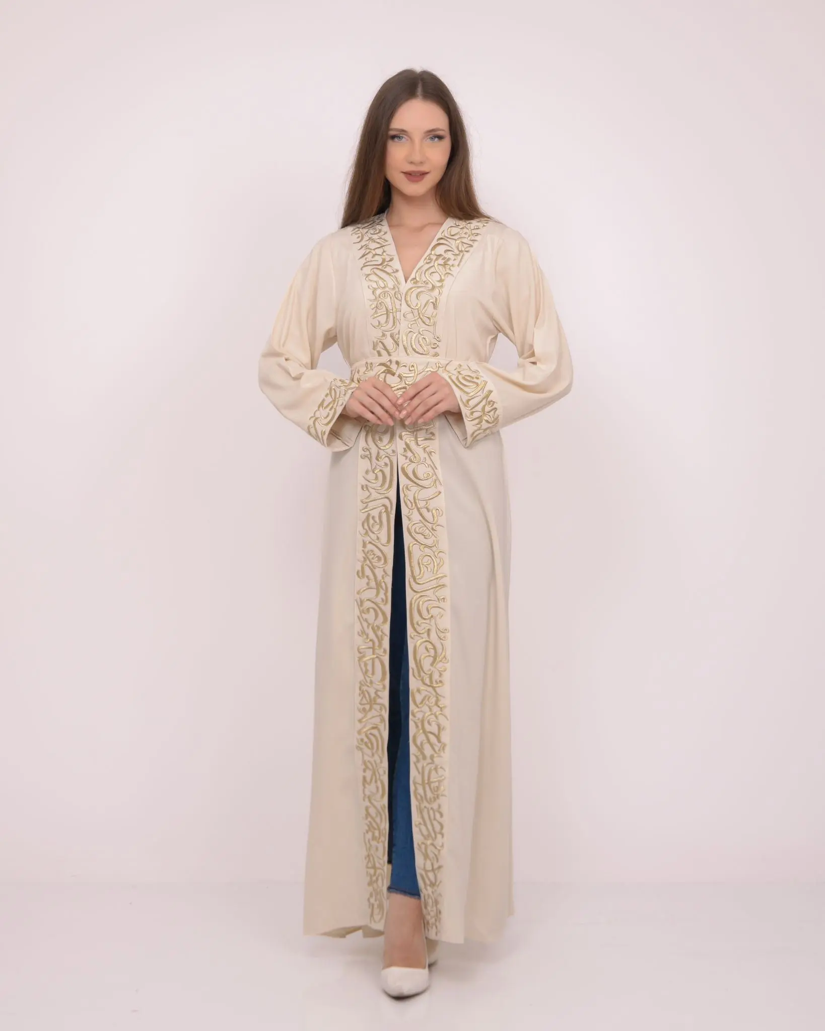 Dijlah Bisht - Women's Embrodiered Traditional Dress, Arabic Dress, Ceremonial - Perfect for Eid, Ramadan, Gifts for Her