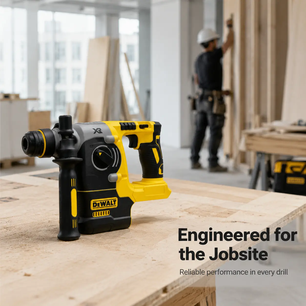 DEWALT DCH273 20V MAX XR Brushless SDS Plus Rotary Hammer Kit – 2.1J Impact Energy + 0-1100 RPM + 4600 BPM with  Battery & Charger – The Concrete Beast for Anchors, Rebar & Masonr