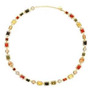 VIBRANT GEMSTONE NECKLACE – GOLD