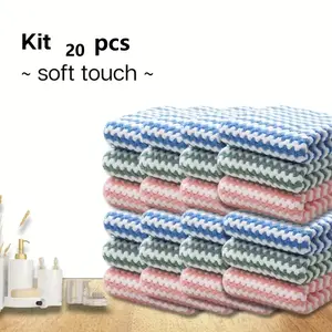 Kit 5/10/20 Magic Microfiber Dishcloths Multipurpose Cleaning Cloth Kit High Absorption Reusable Non-Scratch  mexican kitchenware