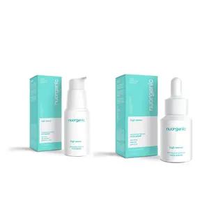 nuorganic Daytime Bundle - High Waves Face Serum and Sea Moss Eye Cream for Wrinkles and Under Eye Puffiness Skincare Daily Skincare Routine to Repair Skin for a Natural Glow and Flawless Skin