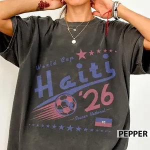 Retro Haiti Soccer World Comfort Colors Shirt, 90s Soccer Team World Graphic Tee