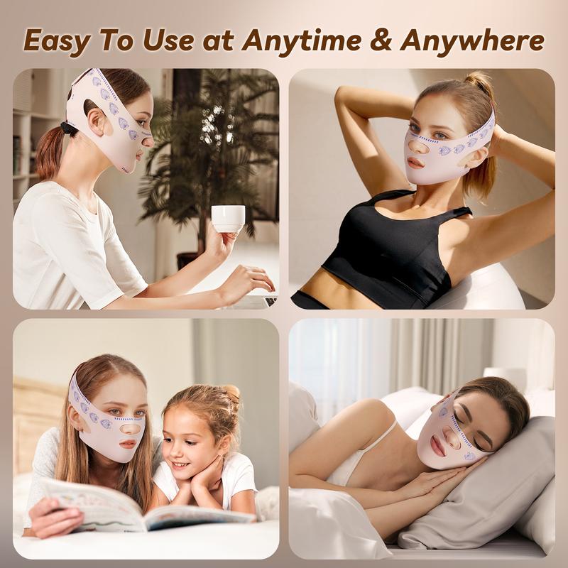 JUSRON Face Lifting Strap, V-Line Face Lifting Tape for Men and Women, Double Chin Reducer Tape Soft High-Elastic Fit Bandage – Perfect Gift!