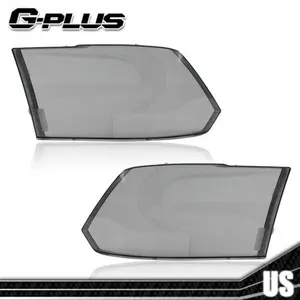1Pair Headlamp Headlights Lens Smoked Cover Fit For 09-18 Ram 1500 2500 3500
