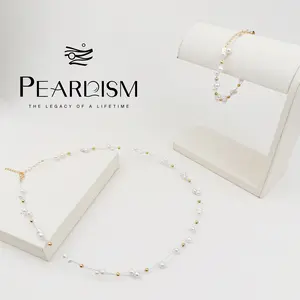 【Adee】PEARLISM Dainty Everyday Freshwater AK Pearl Set | 17+5/45+5cm Adjustable Chain Hypoallergenic-AFAS009