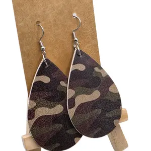 Camouflage Earrings - Unique Camo Design, Durable Materials, Lightweight & Comfortable Hook Earrings for Bold Outfits, High-Quality Jewelry