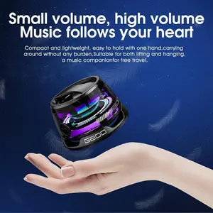 Magnetic Bluetooth-compatible Speaker, Portable Mini Wireless Compact Lightweight Speaker, Premium Sound Quality, TWS Stereo Sync, 7H Playtime, Ideal for Travelling, Camping, Audio