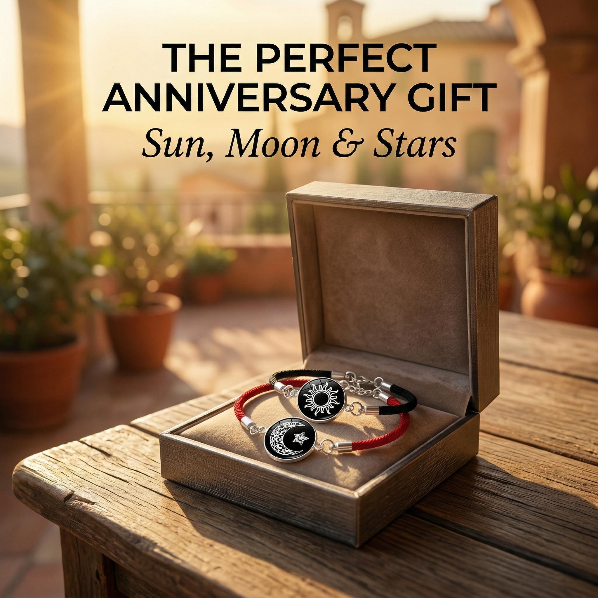 Matching couple bracelets Adjustable for anniversary symbol of eternal love