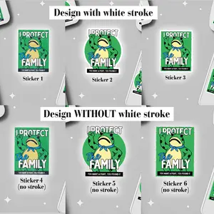 Portland Frog I Pr0tect The Family Vinyl Sticker, Anti I.CE Fascism, Anti Trump Activist Stickers