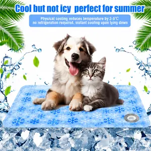 Summer Cooling Mat for Pets — A Water-Filled Cooling Bed for Small to Medium-Sized Dogs and Cats. Reusable and Heat-Dissipating, This Cooling Pad is a Summer Essential for Every Pet-Owning Household. washable