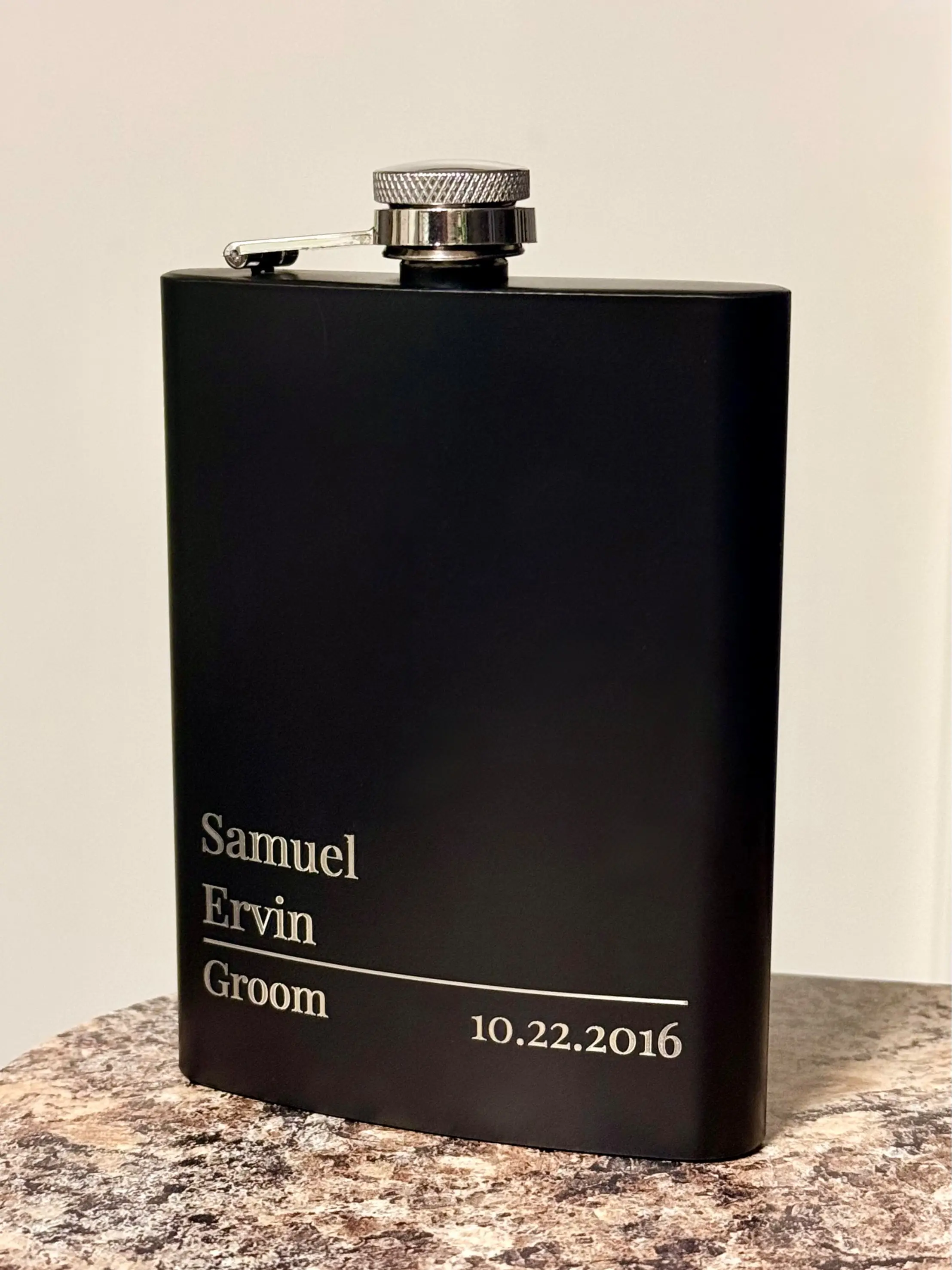 Custom Engraved Stainless Steel Flask – Groomsmen Gift