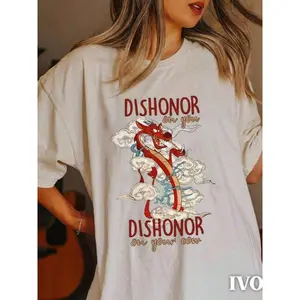 Mushu Dishonor On Your Cow Shirt  Movie-Shirt  World Family Trip  Funny TeeSuitable Both Men And Wo,Christmas Outfit Women  ,New Years Outfit Women,Graphic Tee