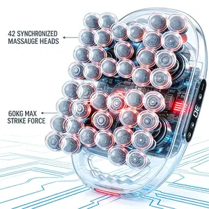 High-Quality 42/12-head Massage Gun with multiple Modes, Deep Tissue Percussion Massager for Back Shoulders Legs and Foot Pain Relief Quiet Muscle Massage Gun with Red Light Therapy Adjustable Daily Use Ideal Gift for Friends & Family