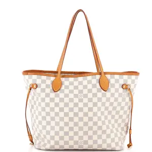 Pre-owned Louis Vuitton Canvas Coated Tote Bags REBAG Neverfull NM Tote Damier MM by Rebag
