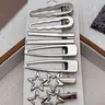 【Black Friday】Star & Geometric Design Hair Clip Set, Super Cute Fashionable Hair Accessories for Women & Girls, Simple & Elegant Daily Wear Clips, Decorative Hair Clips