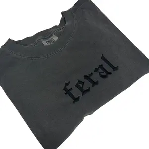 Comfort Colors - Feral Embroidered T-shirt Casual Crewneck