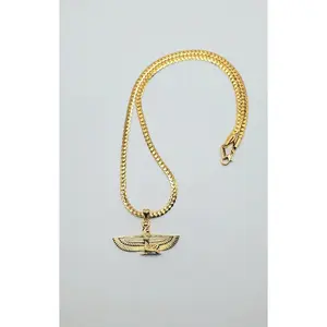Isis goddess Pendant Necklace: Egyptian Winged Goddess, 22 inch