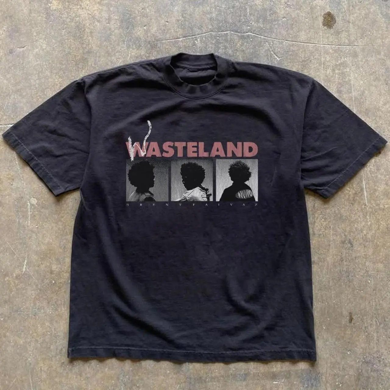 Brent Faiyaz "Wasteland" Album Graphic T-Shirt - Vintage Faded Black Hip Hop R&B Music Tee, Streetwear Oversized Unisex Top