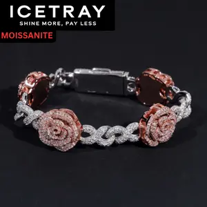 ICETRAY Deluxe Moissanite Infinity Link Rose Bracelet