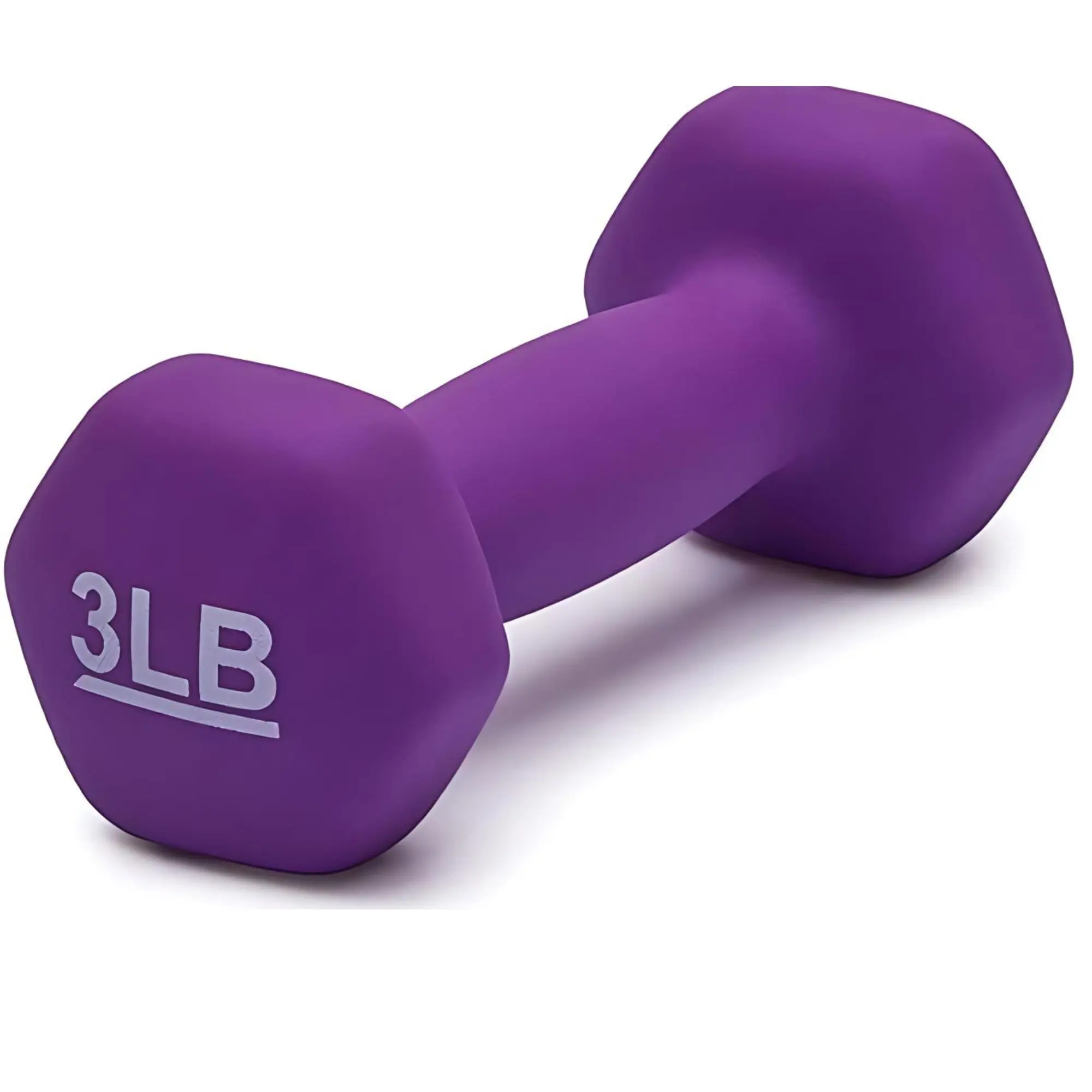 Basics Neoprene Coated Hexagon Workout Dumbbell Hand Weight 3-Pound, Pair