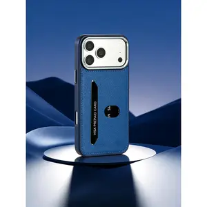 2026 New Model, Upgraded Version, Premium Lychee Leather Phone Case with Card Holder, Large Capacity, Multi-card, Portable, Suitable for 17promax, Simple Protective Case for 13/14