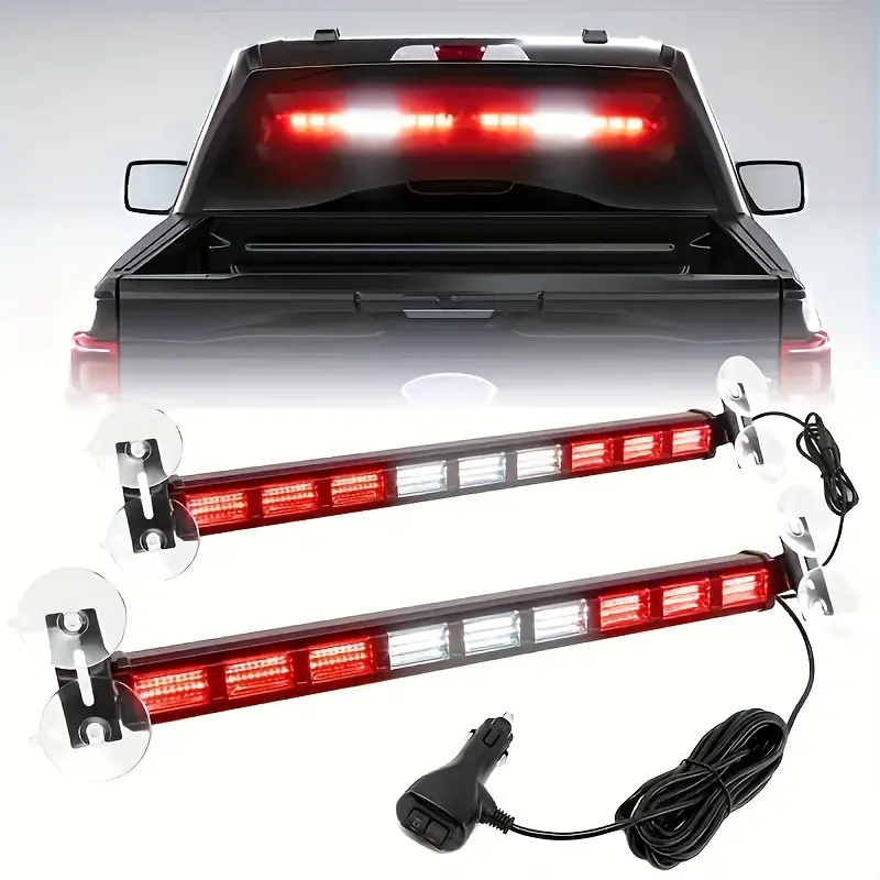 162 LED Strobe Light Bar Double Side Flashing High Intensity Emergency Warning Flash Strobe Light Construction Vehicles Tow Trucks Pickup signal strobe light strobe light kit windshield rear