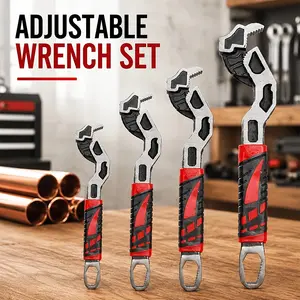 Industrial Auto-Lock Adjustable Wrench, Quick-Release Design, Ideal for Professional Technicians, Multi-Purpose Tool for Various Scenarios