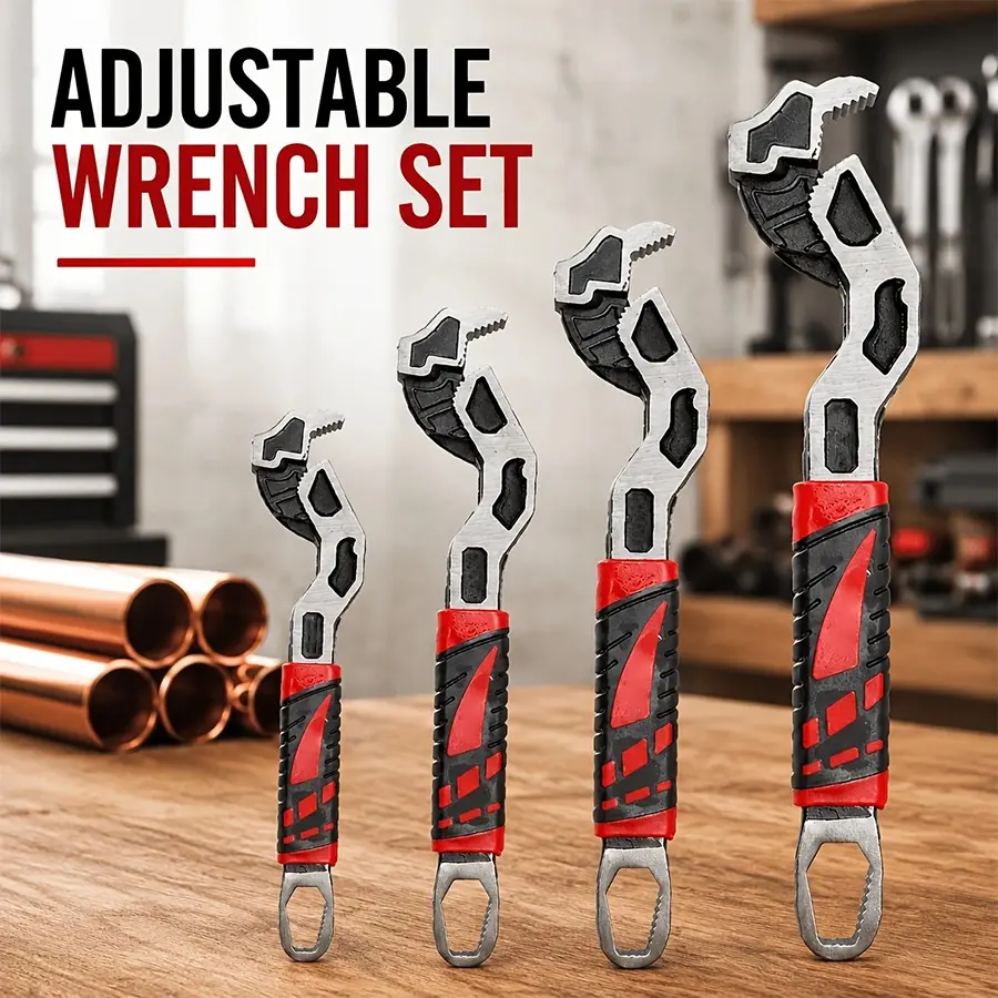 Industrial Auto-Lock Adjustable Wrench, Quick-Release Design, Ideal for Professional Technicians, Multi-Purpose Tool for Various Scenarios, Self Locking Wrench, Mechanic Work Tools