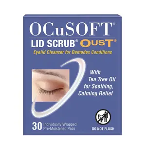 Lid Scrub Oust Eyelid Cleanser - Pre-Moistened Pads - 2x30ct 2x30ct Day Use